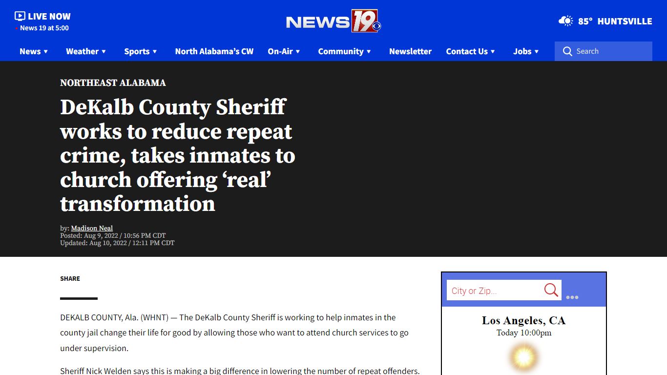 Dekalb County Sheriff works to reduce repeat crime, takes inmates to ...